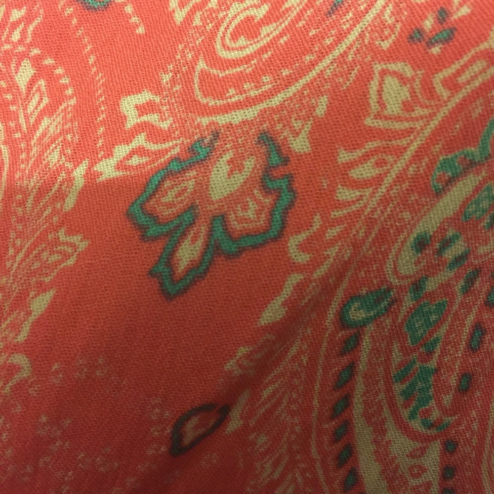 Paisley Print Open Woven Cardigan in PINK - Picture 3 of 3